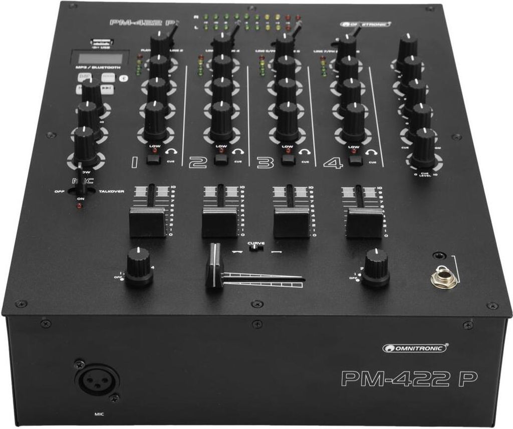 OMNITRONIC PM-422P 4-Kanal-DJ-Mixer mit Bluetooth und Produktbild 