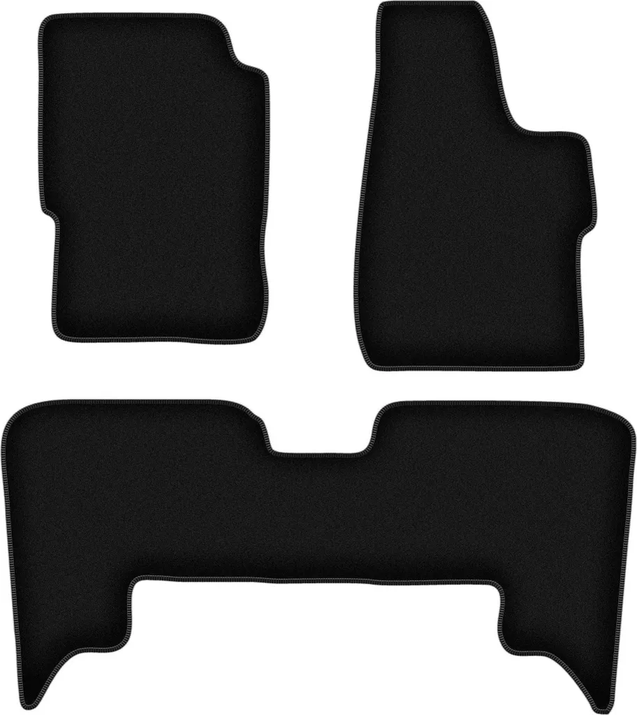 Tappetini Neri Velluto Isuzu Trooper II 1992-2002 Set 3 Pezzi Fissaggi