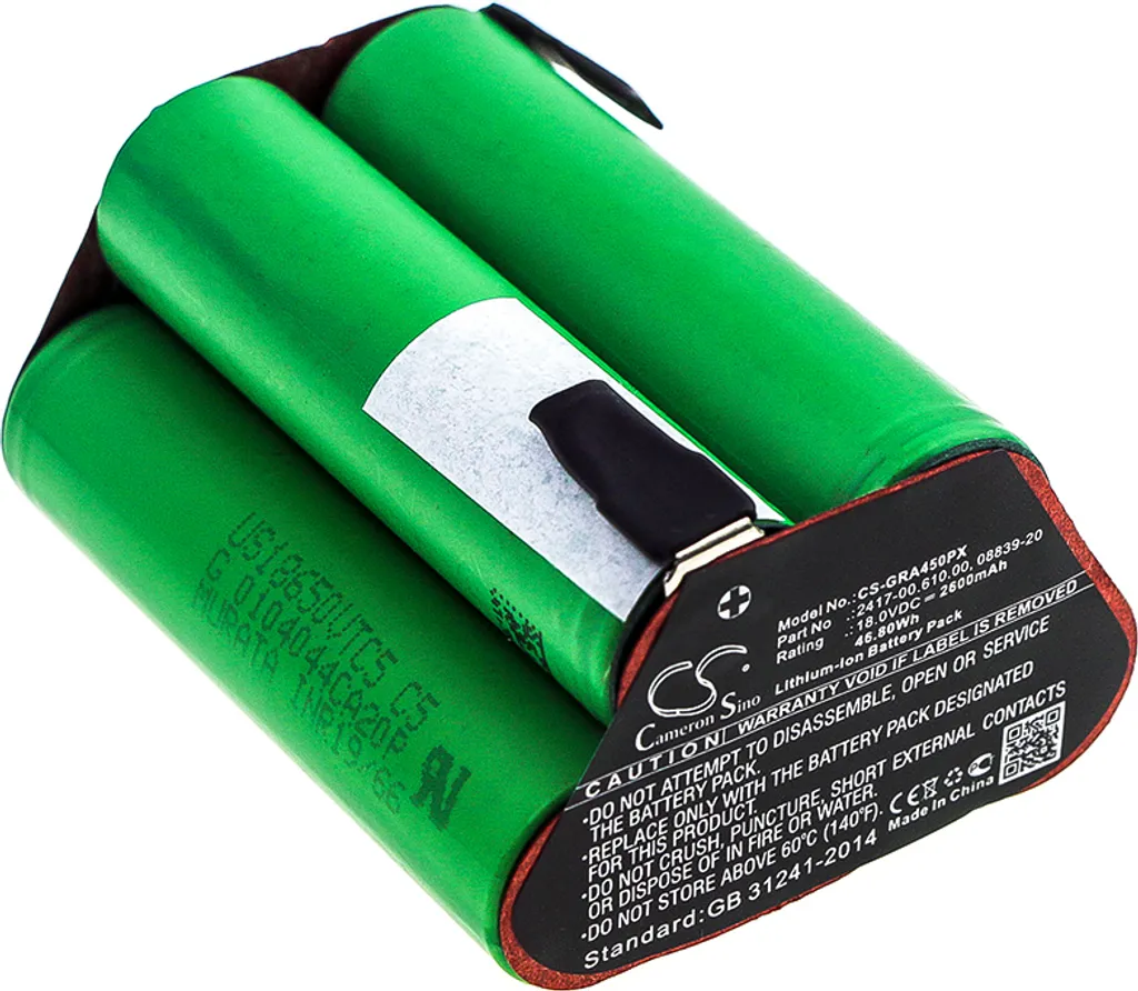 Batterie 18V haute capacité pour Gardena 2417-00.610.00 et Accucut 400Li