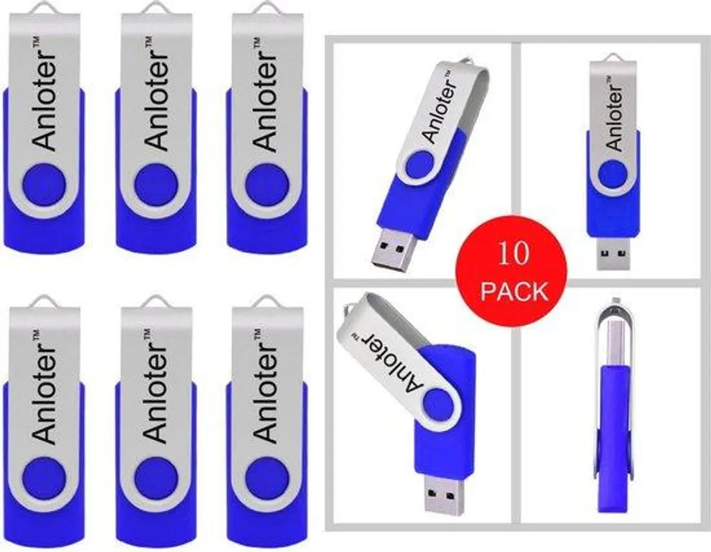 Clé USB 32 Go rotative avec capuchon pivotant en métal argenté robuste