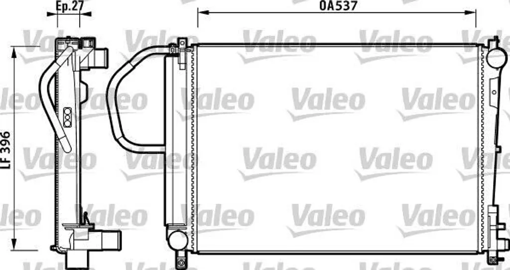 Radiateur de refroidissement moteur Valeo 732883 pour Voyager IV
