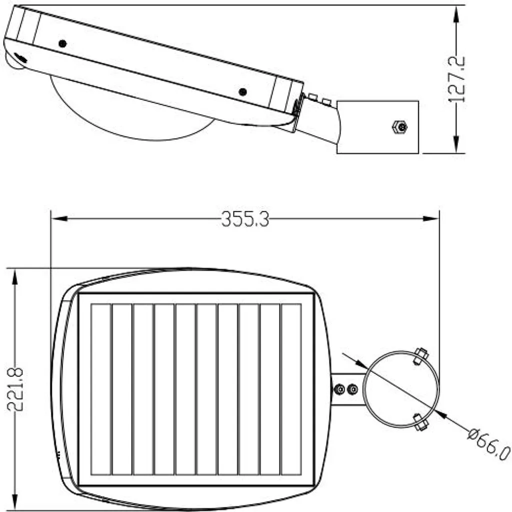 Lampadaire solaire LED 3000lm avec capteur PIR et télécommande noir - 3