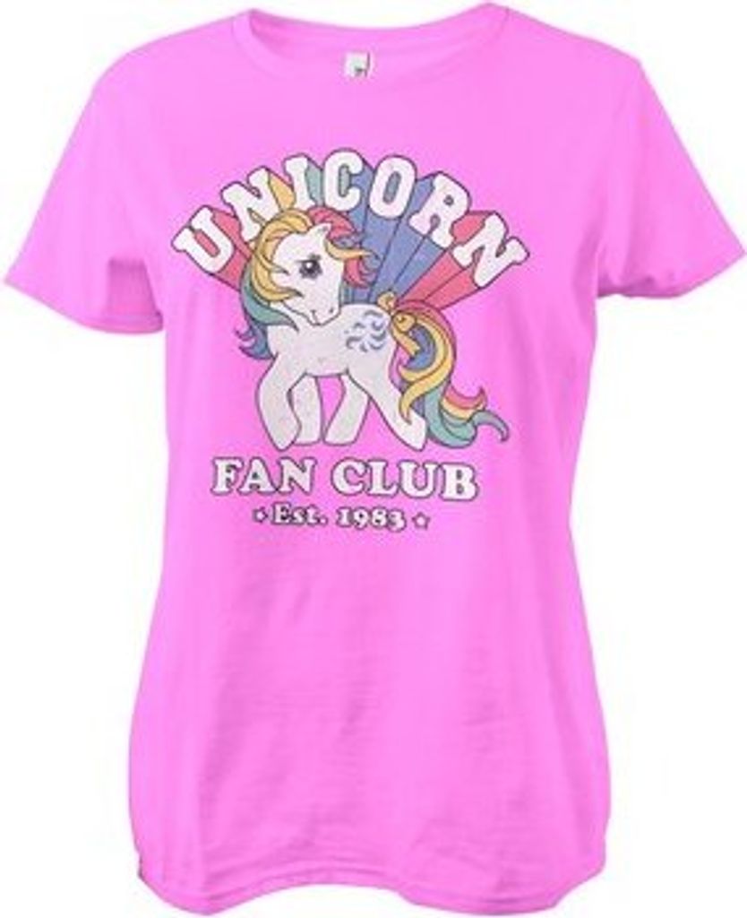 Unicorn Fan Club Girly Tee - Large - Pink
