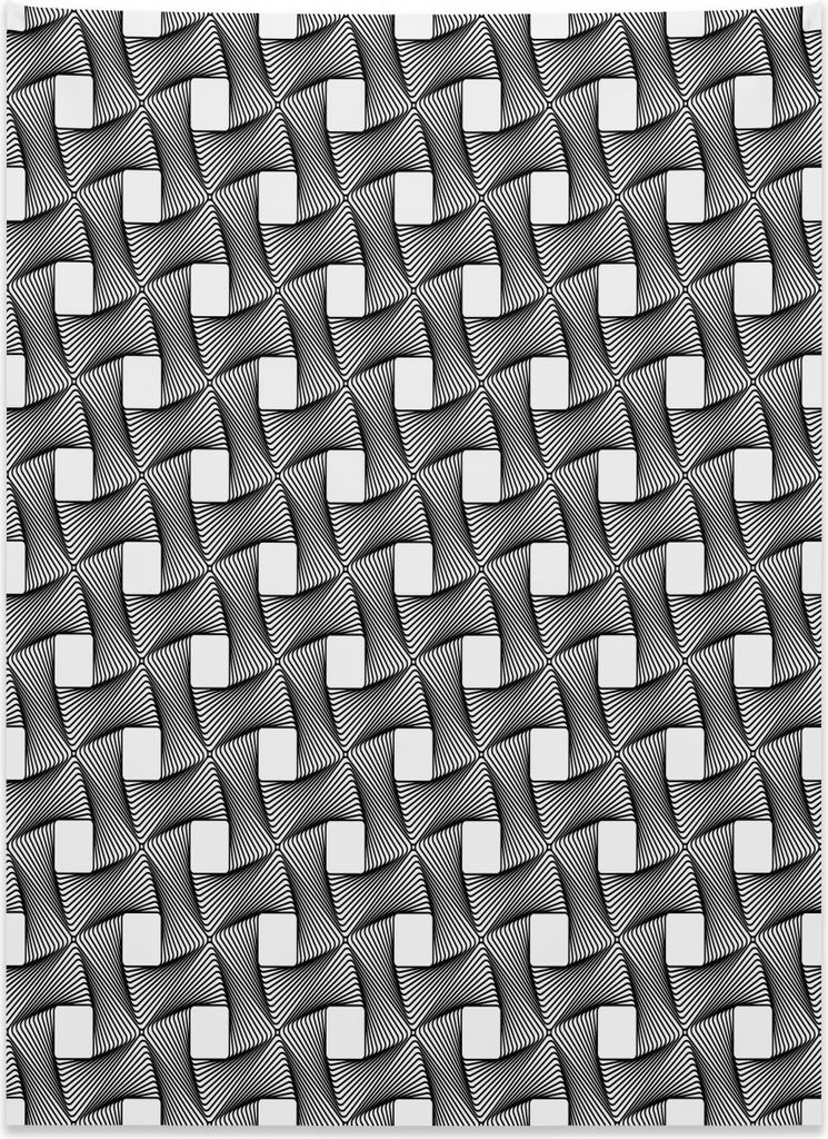 Abakuhaus Verrückt Wandteppich, Kurvige Linien Optische Täuschung aus Weiches Mikrofaser Stoff Kein Verblassen Klare Farben Waschbar, 110 x 150 c...