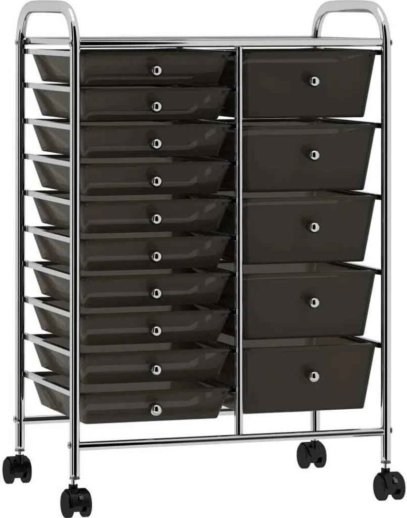 Chariot XXL 15 tiroirs noir : la solution pour libérer votre espace