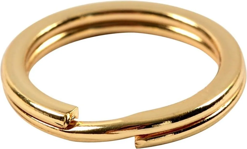 Anelli Spaccati 15mm Placcatura Oro Premium - Confezione da 15 Pezzi