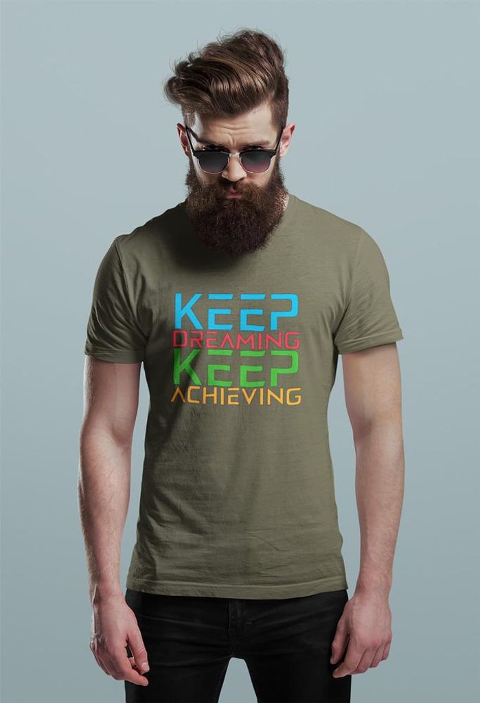 D&B Uni Polo ST00090 Keep Dreaming MilitärGrün -Größe 2XL