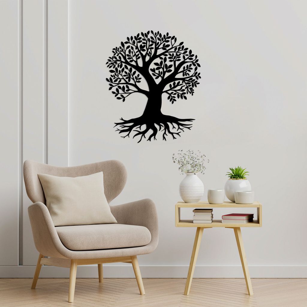 Wallity, Monumental- TNL2256, Schwarz, Sonstige Wohndekorationen, 70 x 83 cm, 100% Metall (Dicke: 1