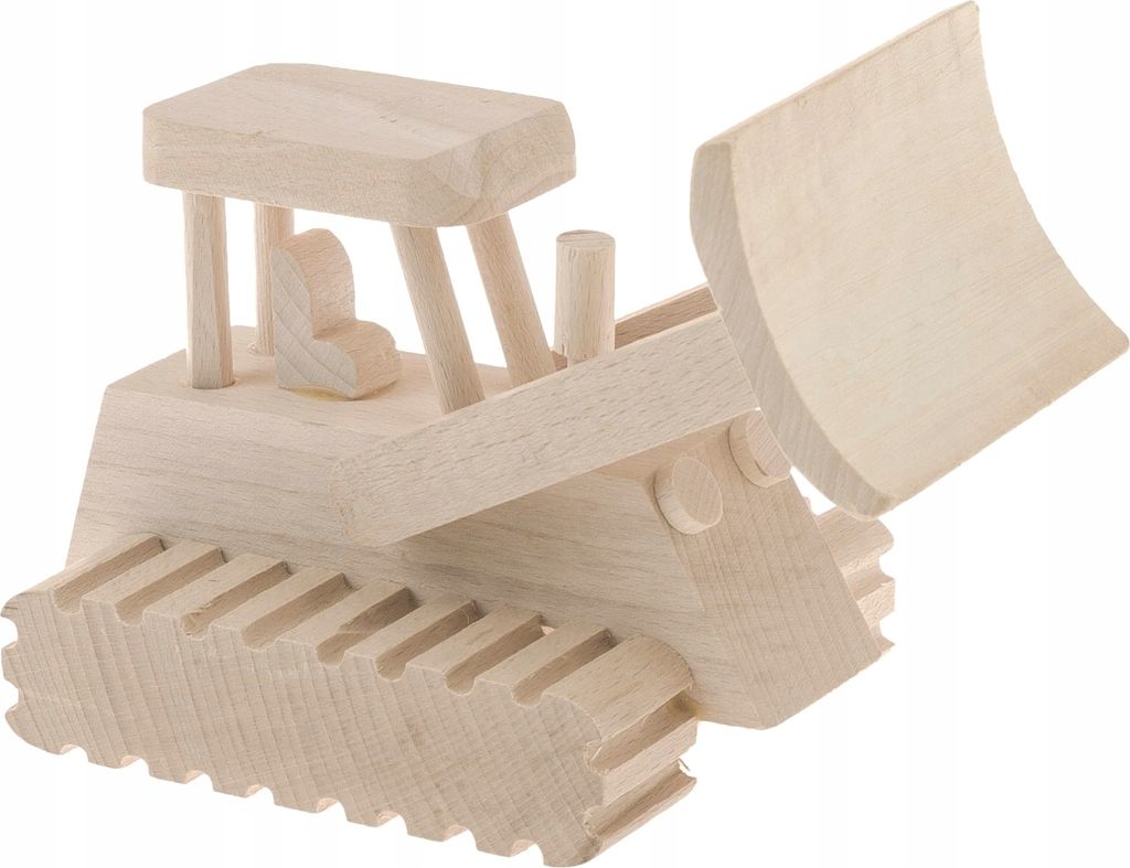 Holzspielzeug Bagger – Decoupage Eco Lkw für Kinder, Handgefertigt aus Polen