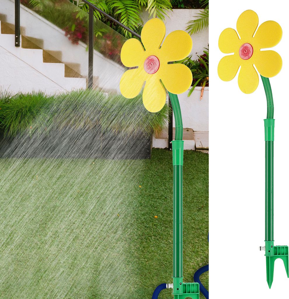 Gartensprinkler Blume gelb H105cm Sprinklerblume Erdspieß Produktbild 
