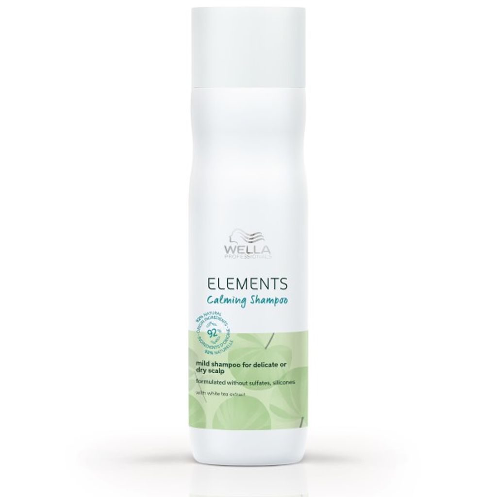 Wella Elements Calming, 250 ml, Shampoo, Professionell, Frauen, trockenes Haar, Empfindliches Haar, Alle Farben