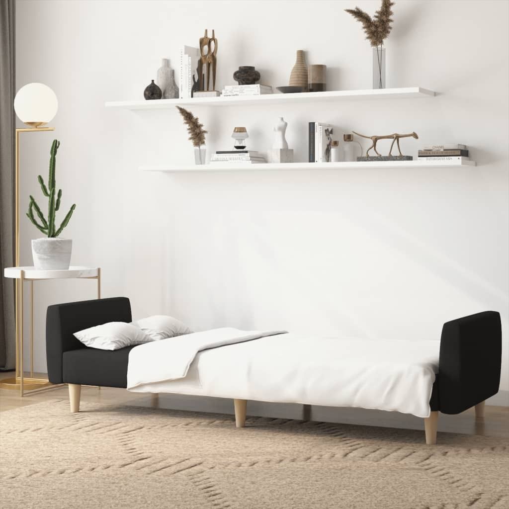 "Winterschlussverkauf "Schlafsofa - CLORIS - Bettsofa eleganten Design - 2-Sitzer Schwarz Stoff - 220 x 84,5 x 69 cm - NeuMöbel2004737