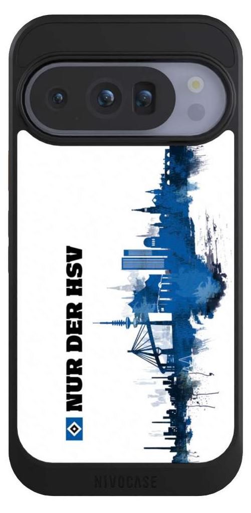 NIVOCASE Hülle für Google Pixel 10 Pro Handyhülle NIVOcore Case Schwarz Bundesliga HSV Offizielles Lizenzprodukt