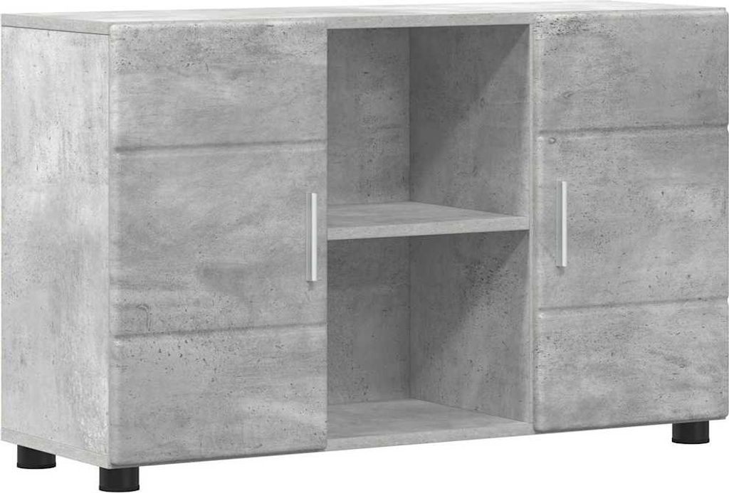 Sideboard FLORIN Beton Grau 88,5 x 30,5 x 55,5 cm Holzwerkstoff
