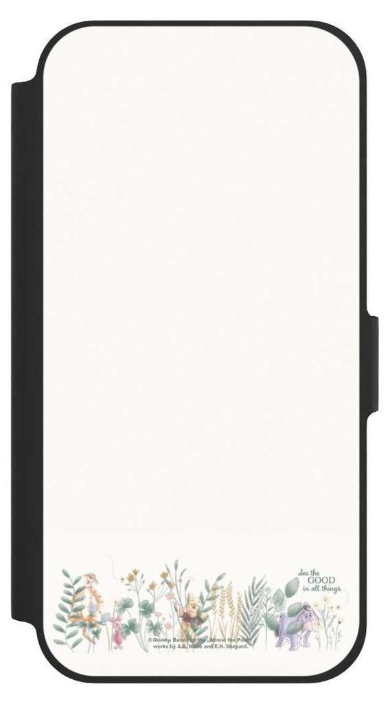 NIVOCASE Klapphülle für Apple iPhone 12 Handyhülle aus Kunst Leder NIVOflip schwarz Disney Winnie Puuh Eukalyptus
