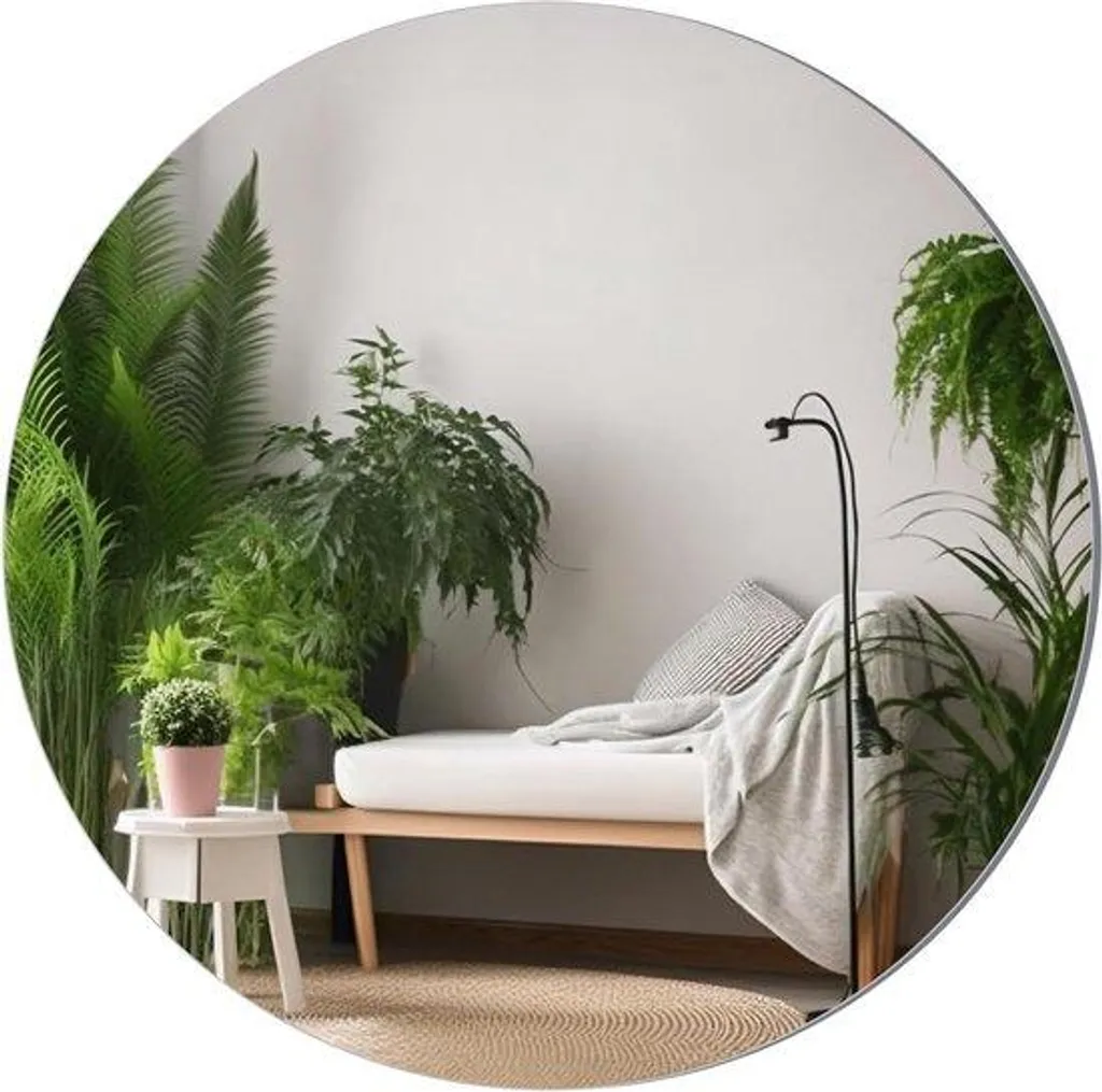 Miroir rond autocollant 50 cm incassable et résistant à l'humidité