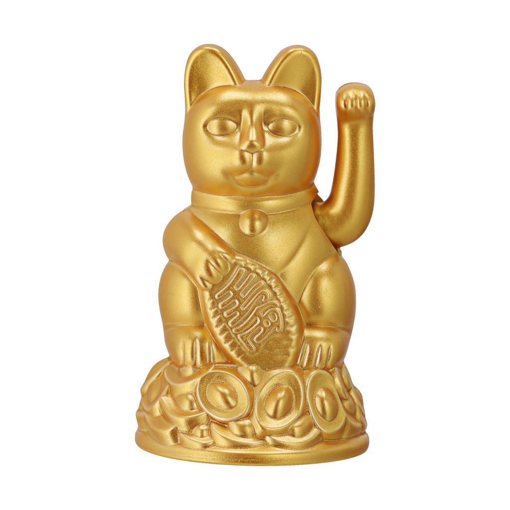 Chinesische Winkekatze Gold Winke Katze Glückskatze