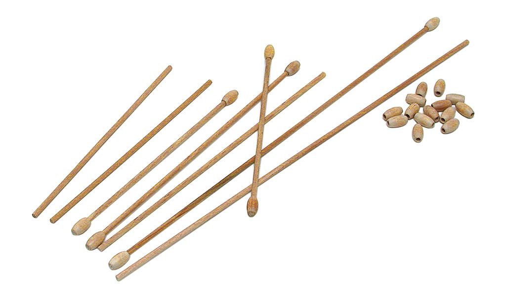 Holz-Mobilestäbe, sortiert 8 Stck. Produktbild 