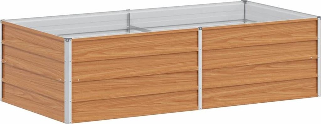 vidaXL Hochbeet Hellbraun 160 x 80 x 45 cm Verzinkter Stahl Produktbild 