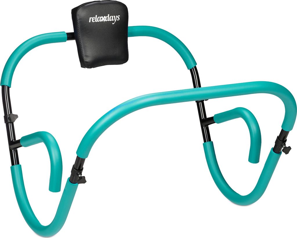 Bauchmuskeltrainer - mit Kopfkissen - Handgriffe - AB-Trainer - türkis