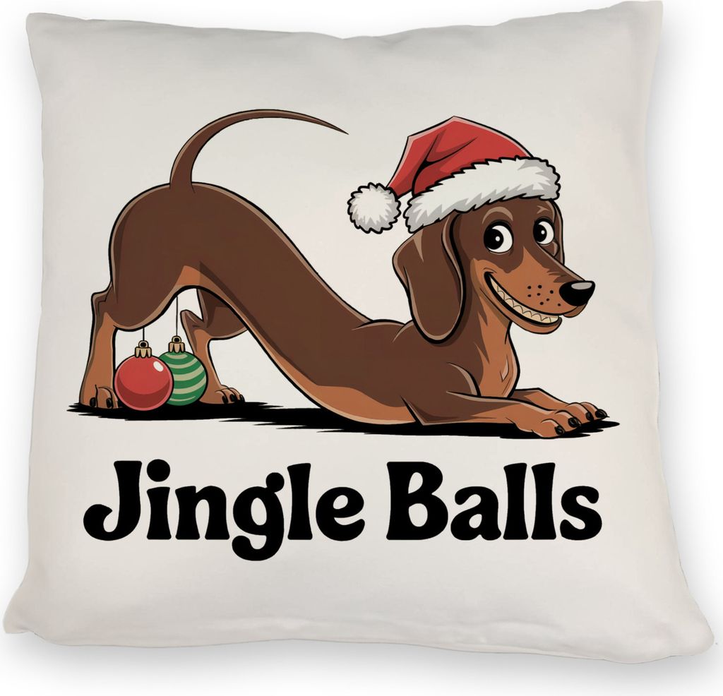 Dackel Weihnachten Jingle Balls Kissen