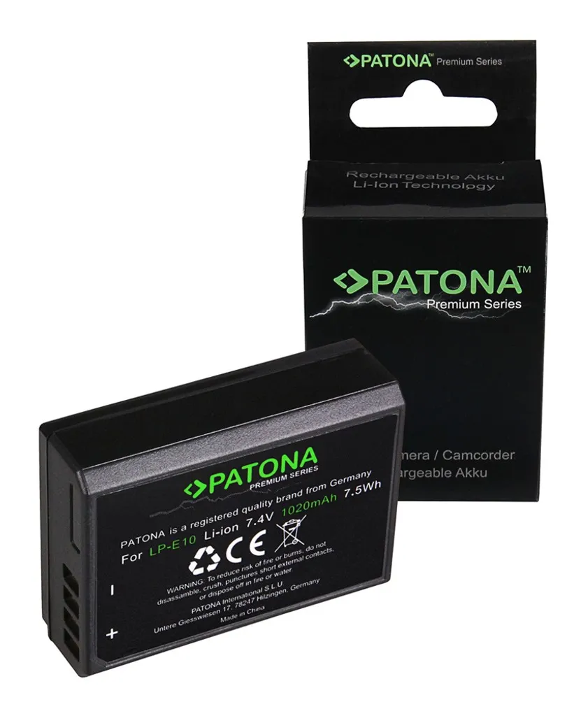 Migliore Batteria LP-E10 per Canon EOS 1200D 1100D 2000D - PATONA Premium