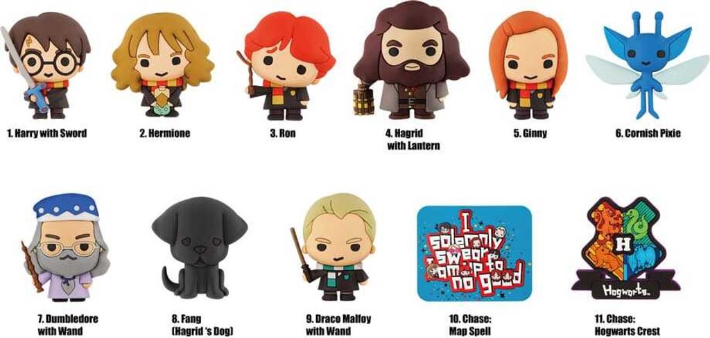 Harry Potter 3D PVC-Taschenanhänger Series 4 Display (24)