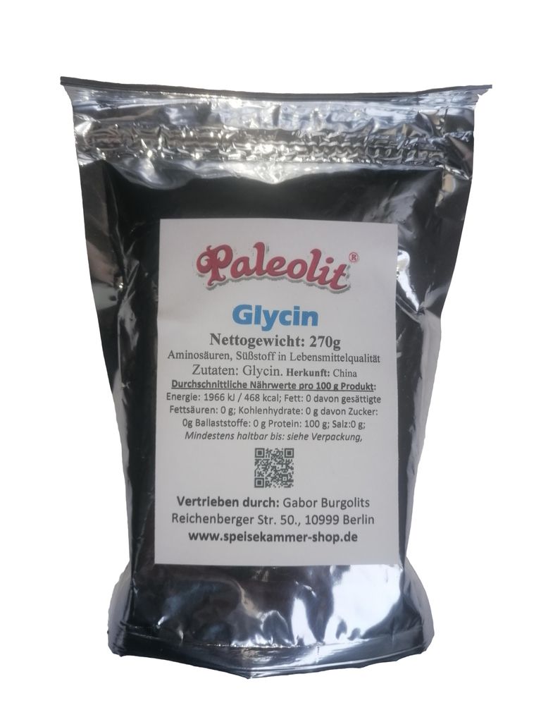 270g Glycin 100% reines Pulver ohne Zusätze Aminosäure Zuckerersatz
