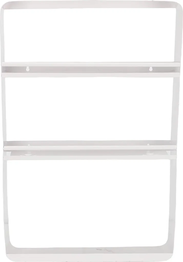 Étagère de rangement 3 niveaux acier blanc sans perçage pour WC