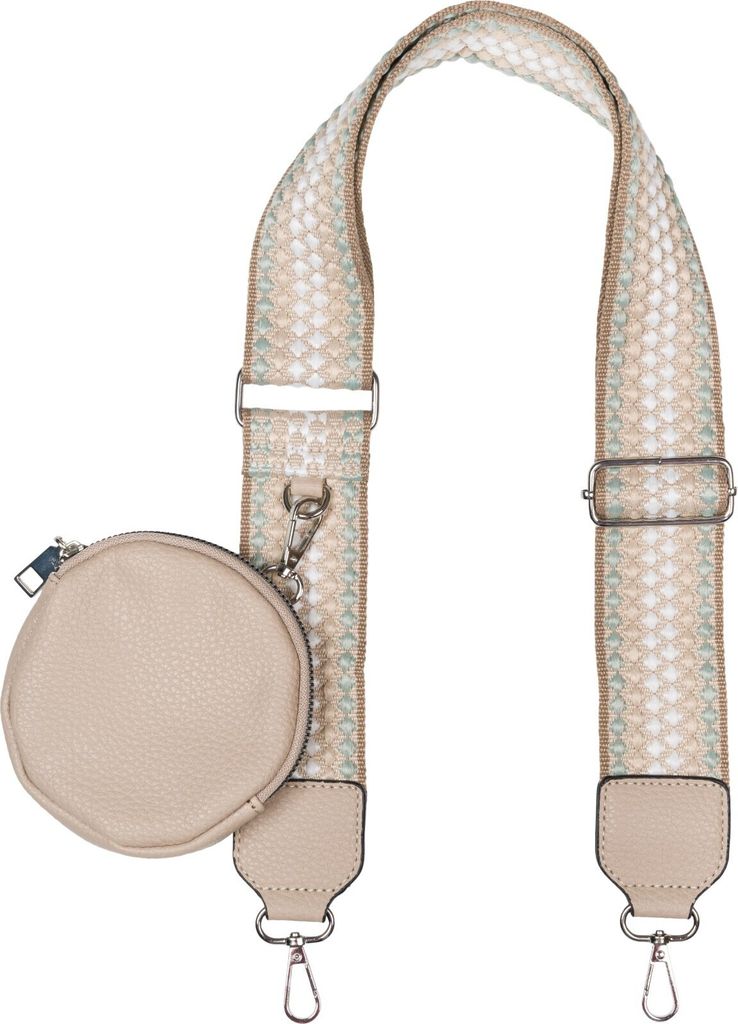 styleBREAKER Taschen Schulterriemen verstellbar Pünktchen Muster mit kleiner Börse, Wechsel Taschengurt, Handyband, Handykette 02013037