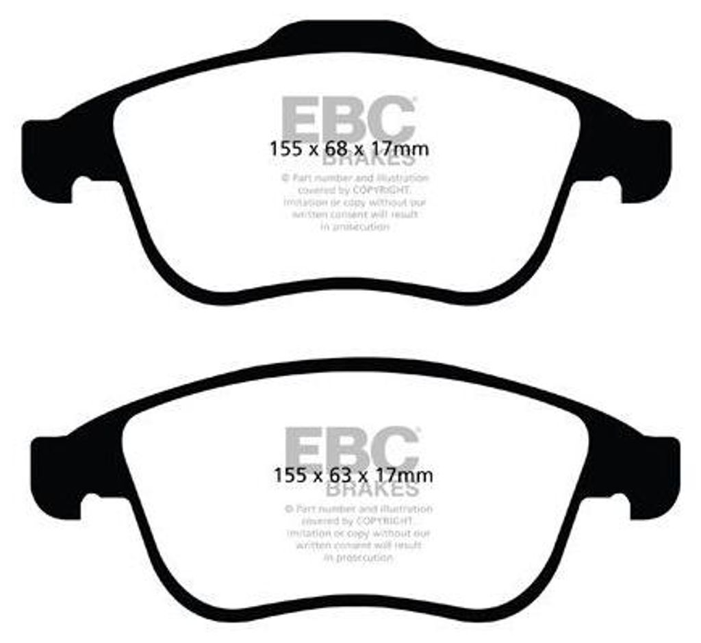 EBC Brakes Bremsbeläge Satz Vorne Bremsklötze für RENAULT TWINGO II (CN0) DP42024R