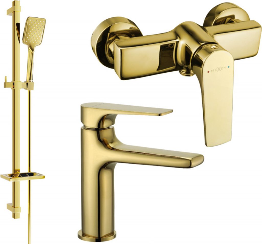 Mexen Lynx DQ62 Brausegarnitur, Gold - 745904DQ62-50