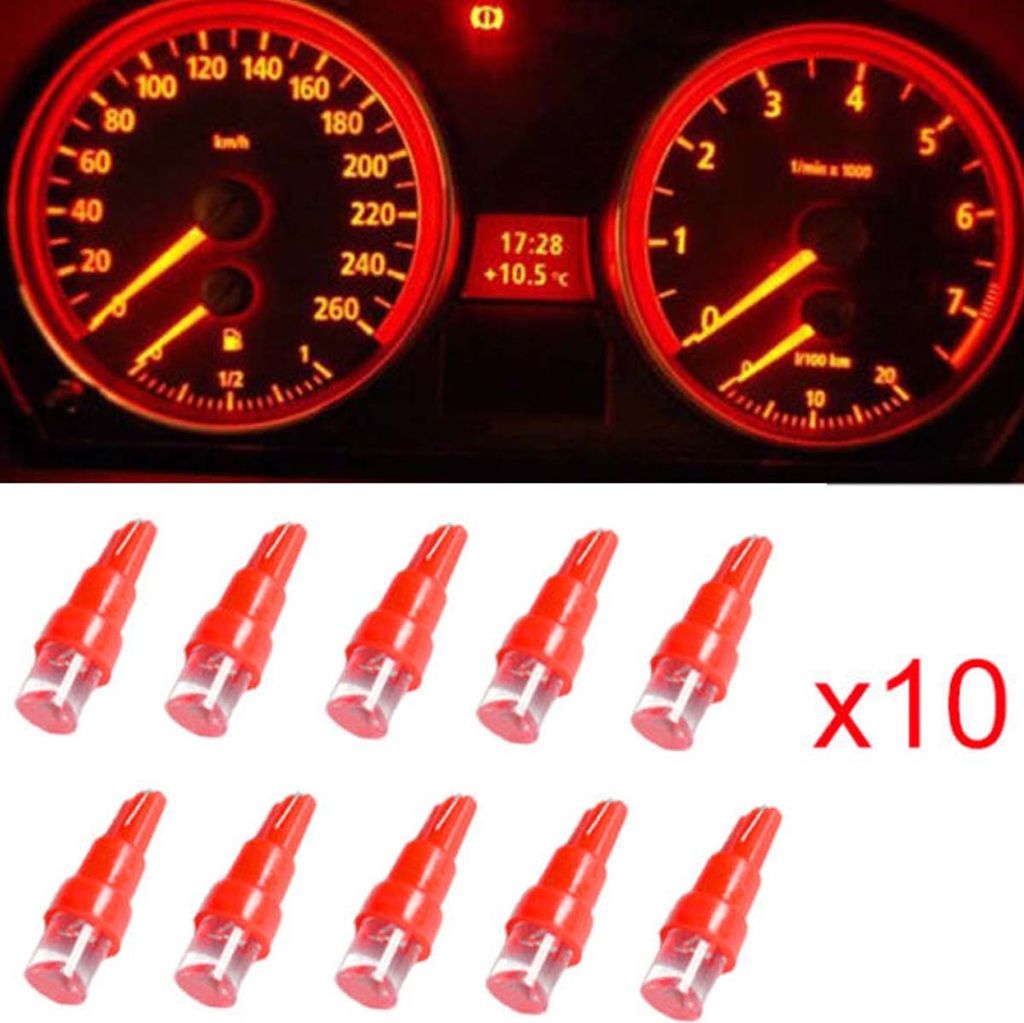10 stš¹cke T5 led 17 37 73 74 SMD Auto LED Lampe Auto Armaturenbrett Instrument Glš¹hbirne 12 V Rot
