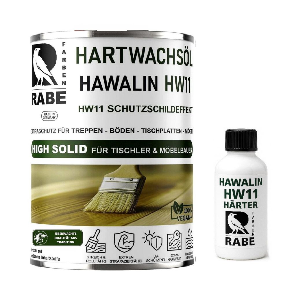 RABE - 550ml. 2K Hartwachsöl mit Härter High Solid Farblos Produktbild 