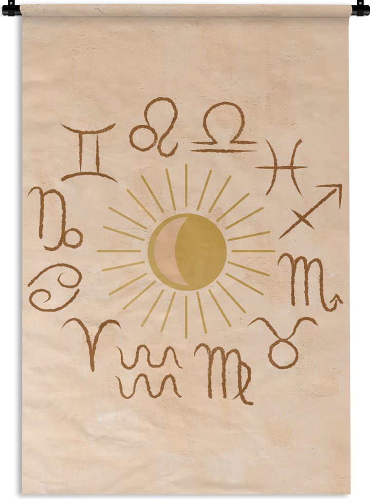 MuchoWow Wandteppich Wandbehang Konstellation - Böhmisch - Spiritualität - Abstrakt 60x90 cm Tapisserie Dekoration Wandtuch - Foto-Teppich - Ab...