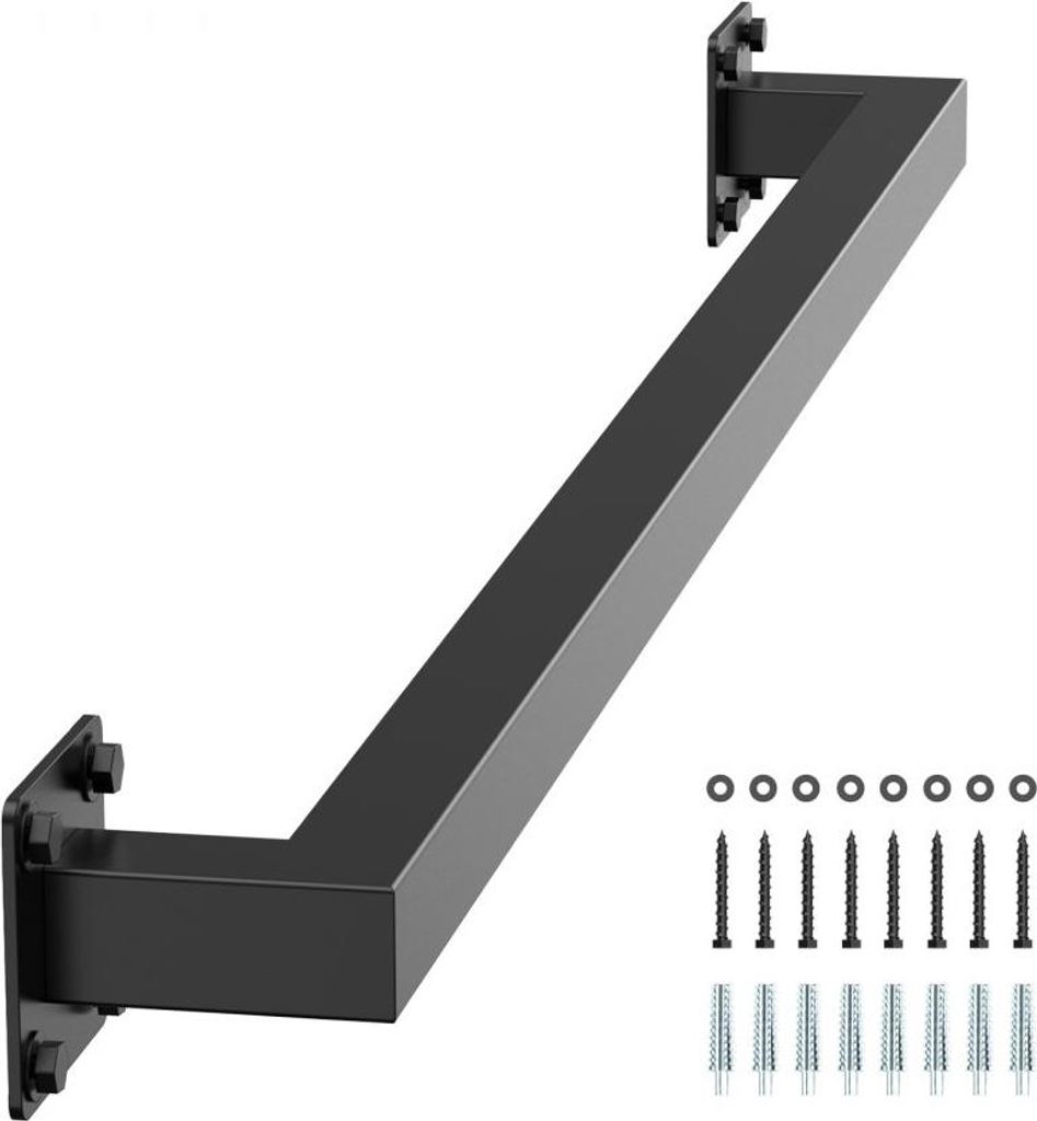 Wandhandlauf Eisen 91cm - Treppenhandlauf für maximale 113kg - Treppengeländer Sicherheit und Stabilität