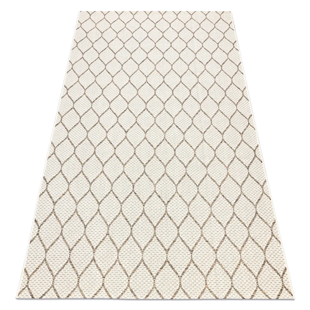 Tapis Anti-Taches Beige SIZAL BOHO 80x150 cm pour Entrée et Passage