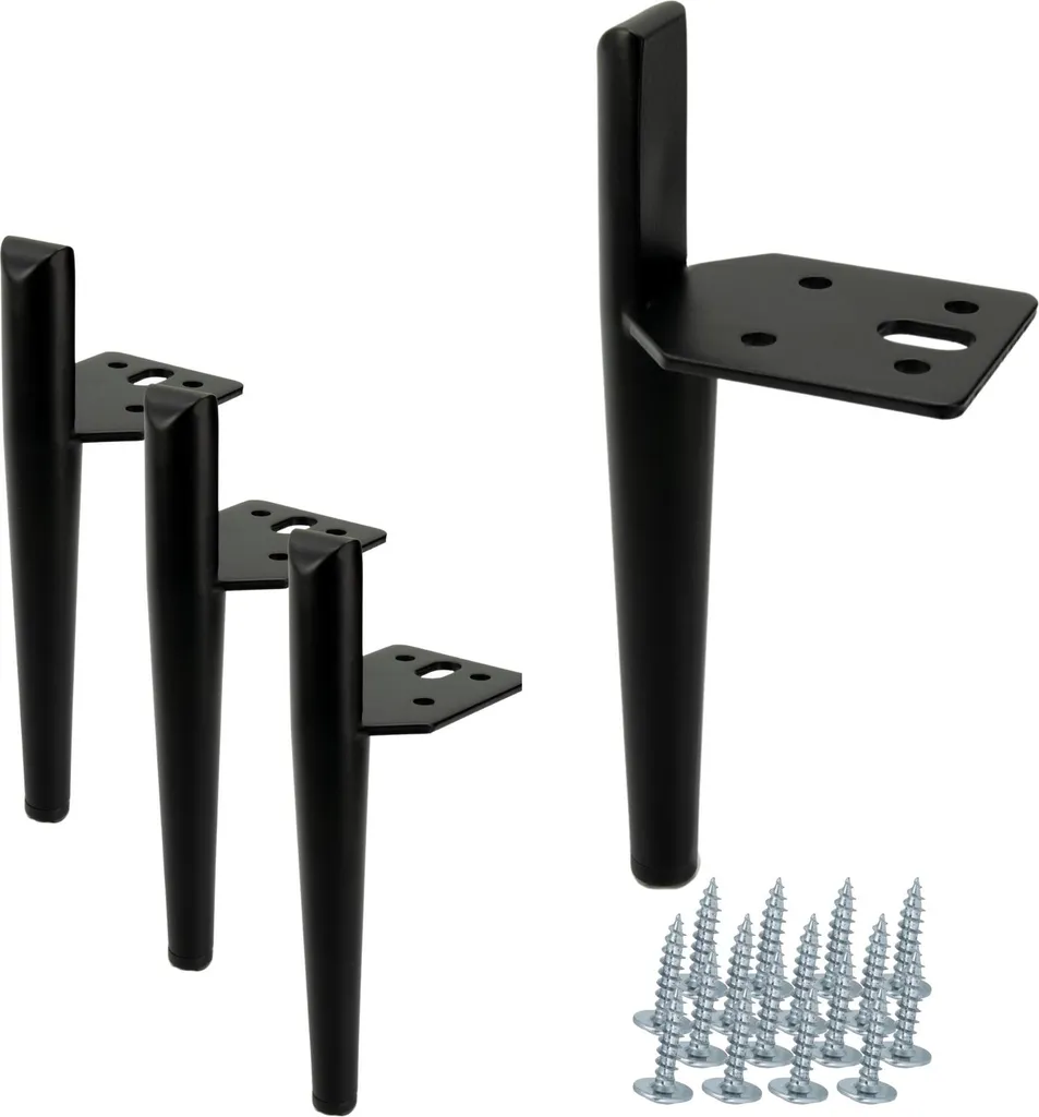 Pieds de meuble Stiletto 15cm pour canapé et fauteuil en métal