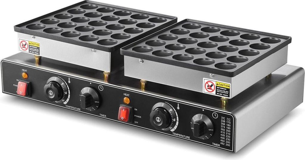 50PCS Mini Dutch Pancake Maker Commercial Dorayaki Baker Non-stick 1800W