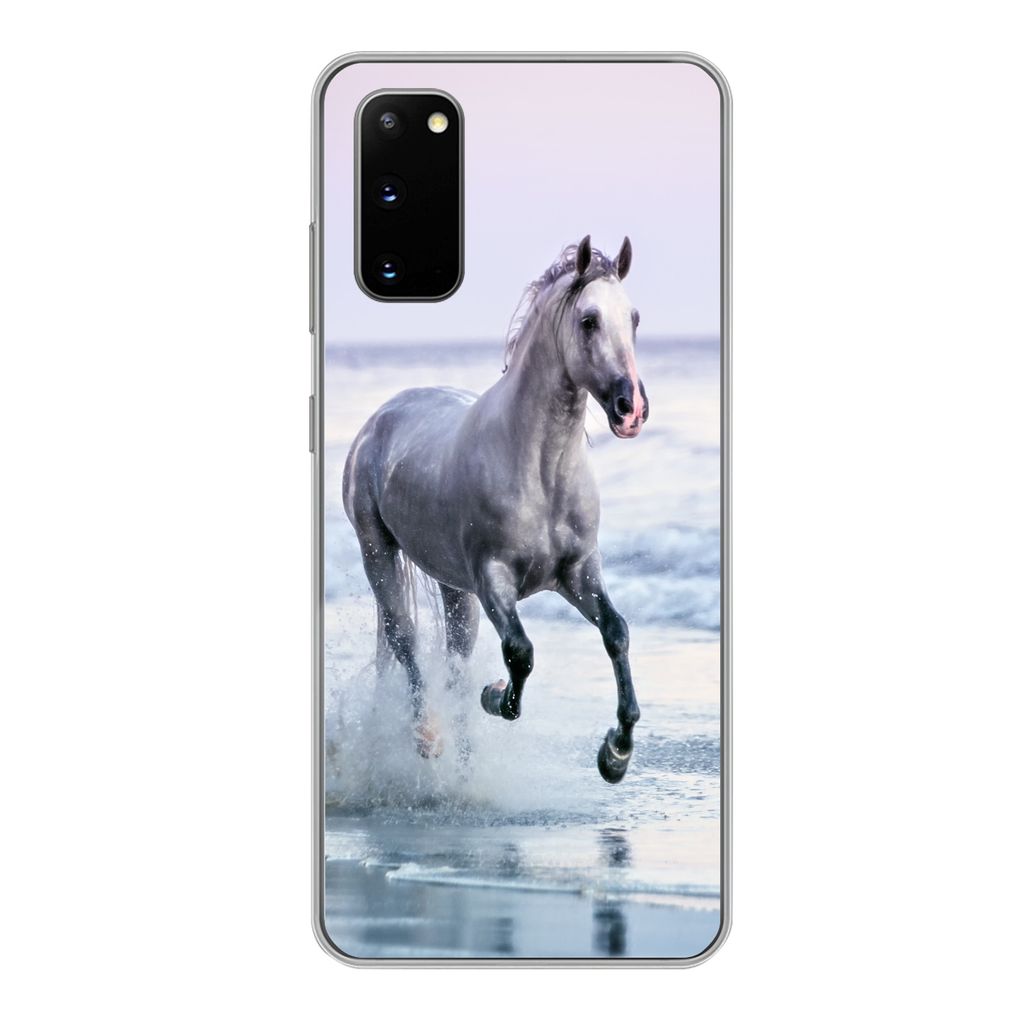 MuchoWow Handyhülle Schutzhülle Hülle für Samsung Galaxy S20 Pferde - Luft - Meer Silikon Softcase Handy Hülle - Bild