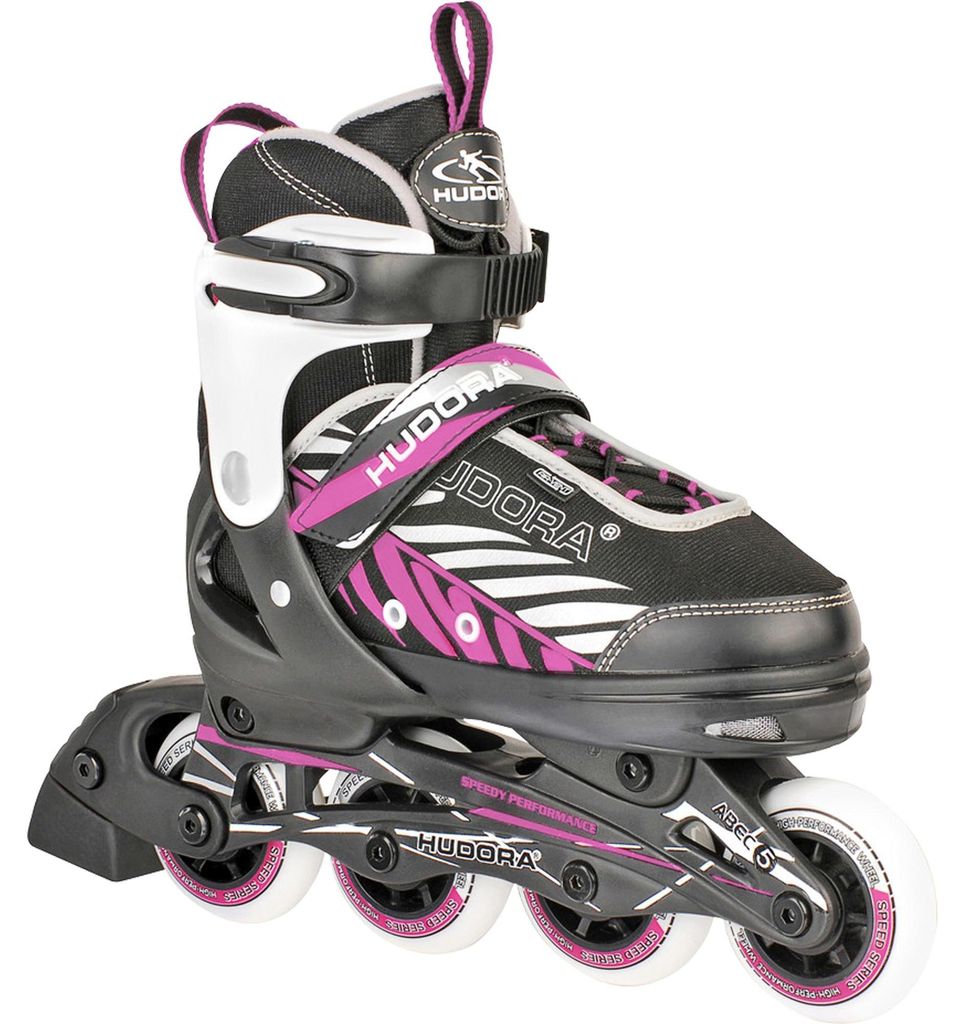 Hudora 28136 - Inliner Mia per bambini, nero/viola 33-36 Immagine del prodotto 
