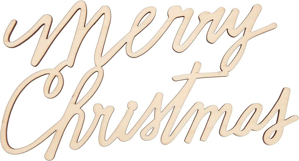 Rico Design Holzschriftzug Merry Christmas 28.5 cm x 15.0 cm Dekoration Weihnachten