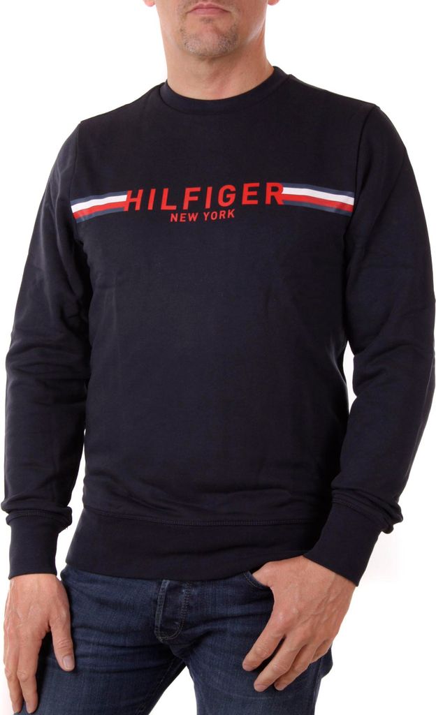 Tommy Hilfiger Herren Sweatshirt TOMMY C-NK LS Dunkelblau