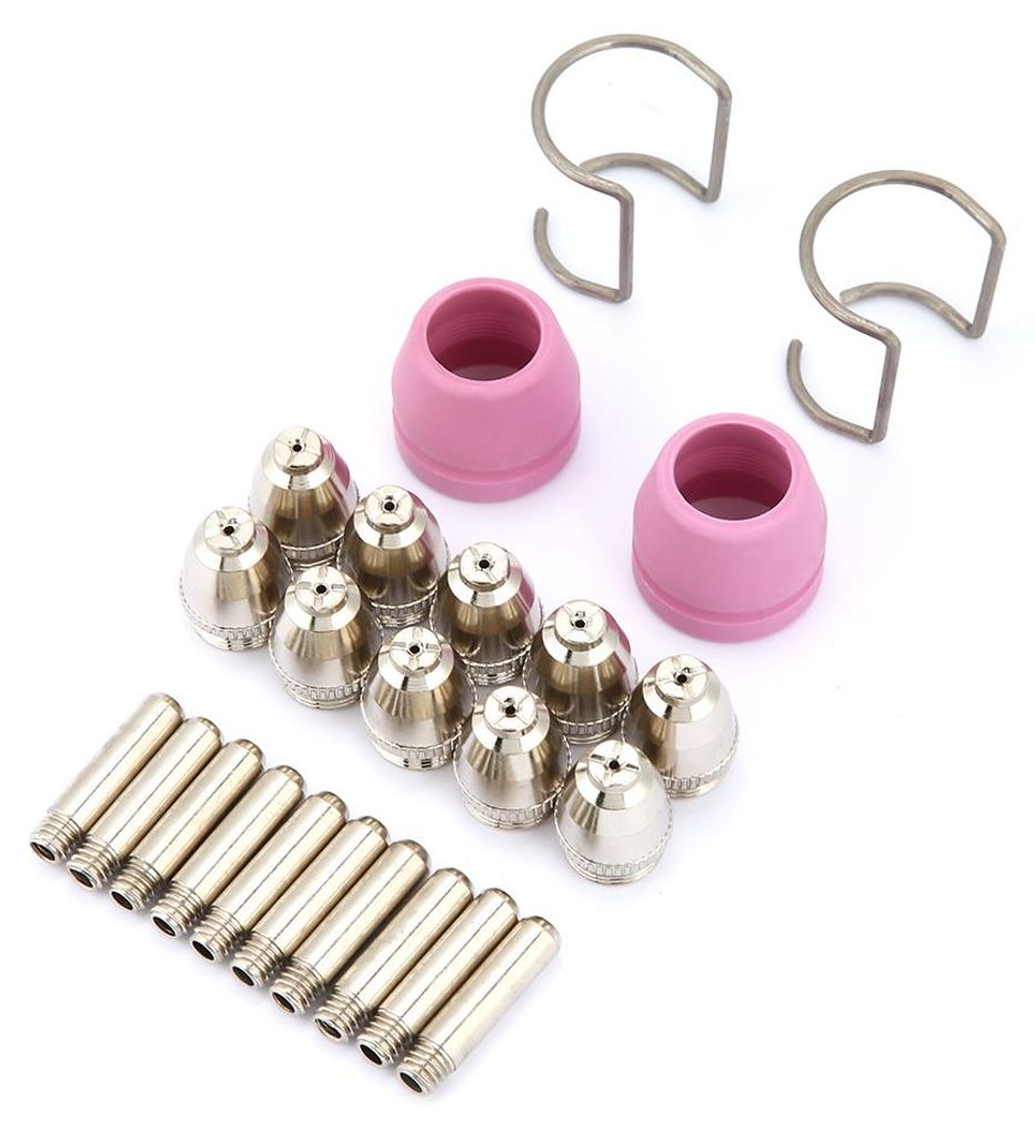 24-teiliges Set AG60 SG55 Plasma-Schneidbrenner-Verschleißteile, Elektroden, Düsen, Becher