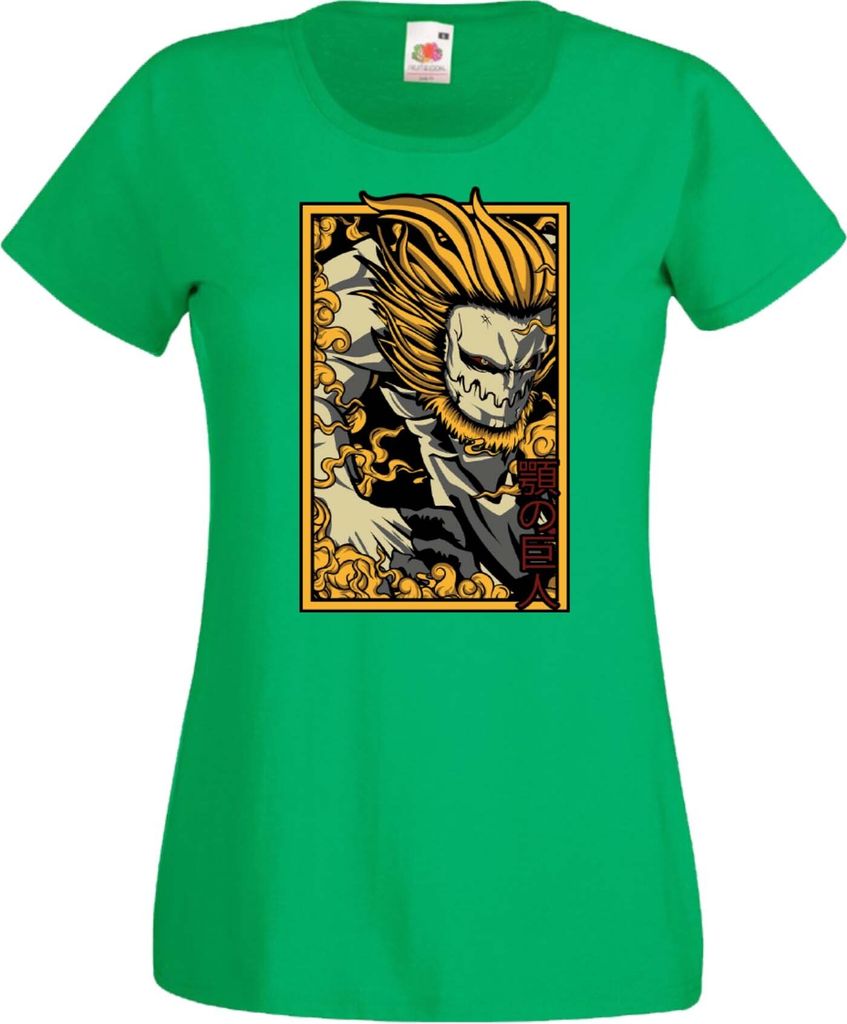 Damen T-Shirt Anime Manga Attack Anime On Titan Jaw Titan Porco Galliard Galliard, Lady S / Grün