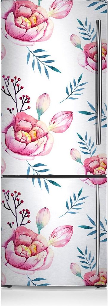 Kühlschrankfolie Aufkleber Kühlschrankmagnete Dekoration Kühlschrankfolie 60x180 cm - Blumen