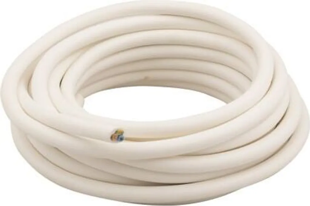 Fil électrique pour luminaire 3x1,0 blanc 5m - Raccordement petit matériel