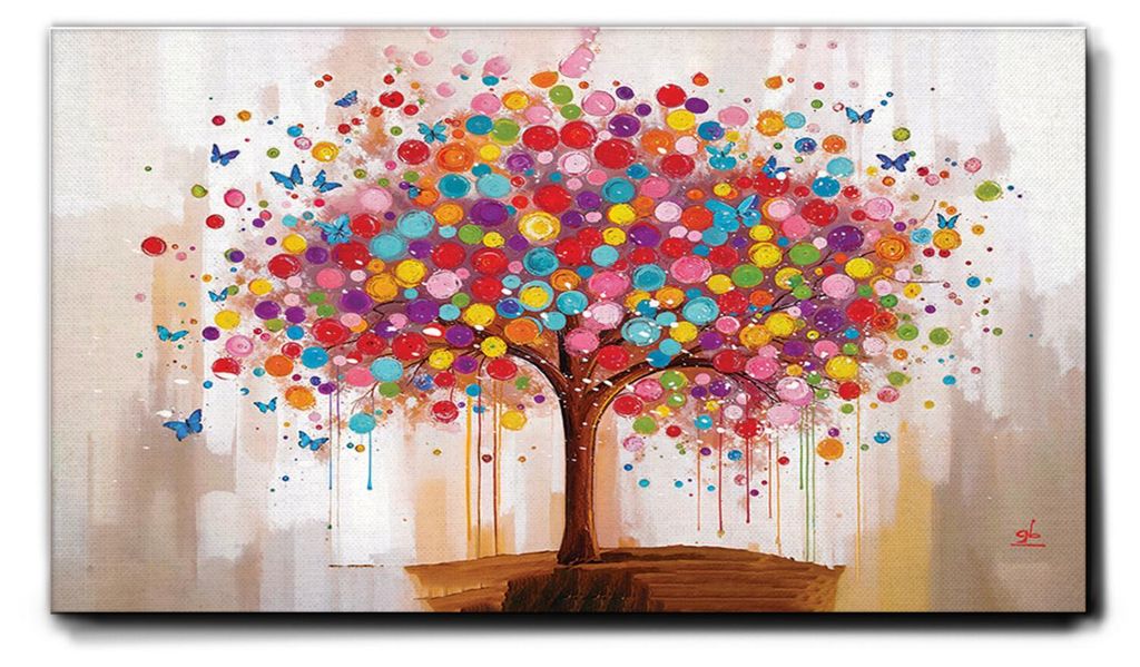 Giallobus - 07 - Baum der Freude - Giallobus - 100L x 60B cm - Bild - Premium Loom Canvas mit hoher Dicke