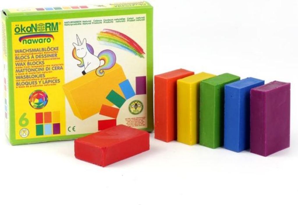 ökoNorm Wachsmalblöcke nawaro "Einhorn Norman"-6 Farben