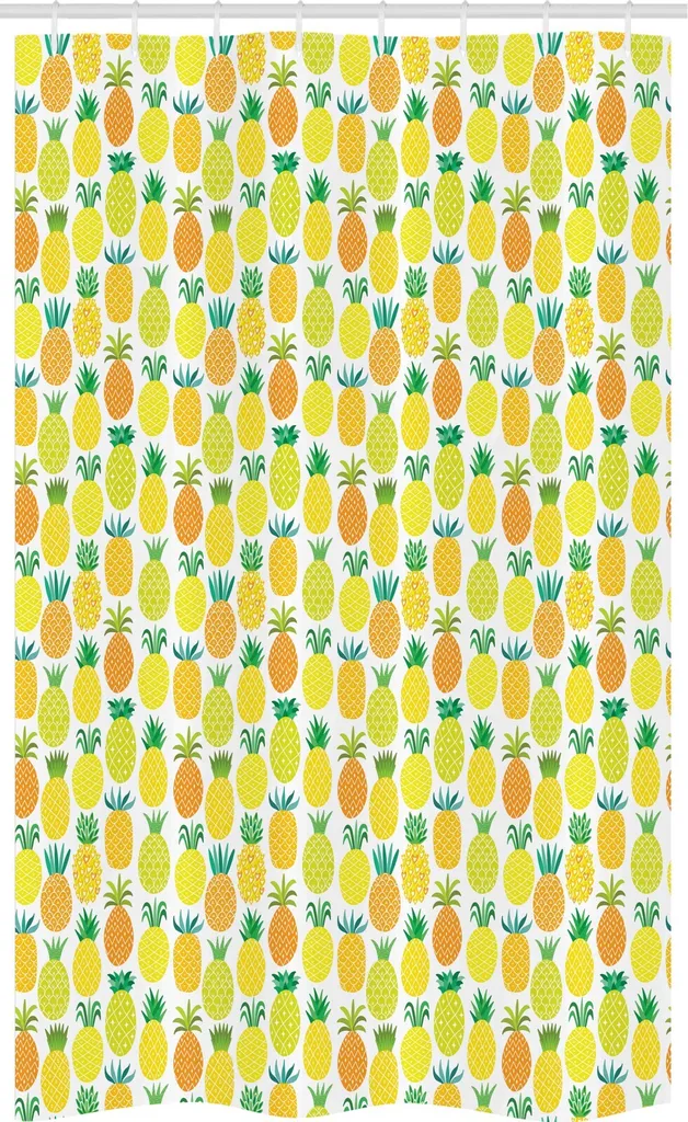 ABAKUHAUS Tenda Doccia Stretta Ananas 120x180 | Tessuto Lavabile